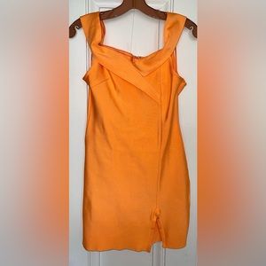 Medium Neon Orange Superdown Mini Dress